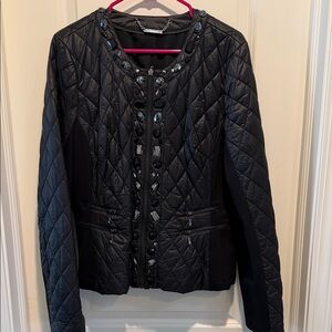 White House Black Market Black Quilted Blazer